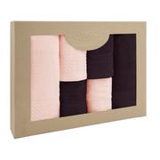 Ręczniki - Ręcznik bawełna 100% bakłażan + róż kwarcowy komplet. - miniaturka - grafika 1