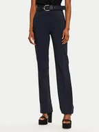 Spodnie damskie - Rinascimento Spodnie materiałowe 1000769154241 Granatowy Regular Fit - miniaturka - grafika 1