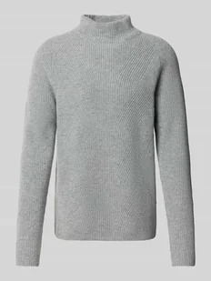Sweter z dzianiny z mieszanki żywej wełny i wełny z alpaki ze stójką - Swetry męskie - miniaturka - grafika 1