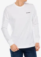 Bluzy sportowe męskie - Bluza bez kaptura Salomon Logo LS Tee - white - miniaturka - grafika 1