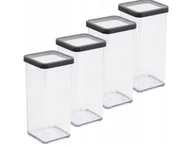 Pojemniki kuchenne - ROTHO ZESTAW 4 POJEMNIKÓW NA ŻYWNOŚĆ ARTYKUŁY SYPKIE 1,5L GRAFIT LOFT - miniaturka - grafika 1