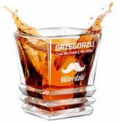 Szklanki - Szklanka do whisky geometric z grawerem dla gentlemana na imieniny - miniaturka - grafika 1