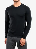 Bluzy sportowe męskie - Bluza biegowa Salomon Sense LS Tee - deep black - miniaturka - grafika 1