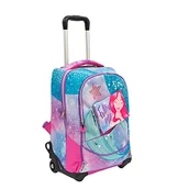 Plecaki - Go Pop - Plecak z wózkiem dla kobiet - 3 wymienne grafiki czołowe i wyskakujące okienko, 2 przedziały na zamek błyskawiczny, wyściełane ramiączka do szkół podstawowych, 34 l x 47 h x 23 p - 36 litrów, - miniaturka - grafika 1