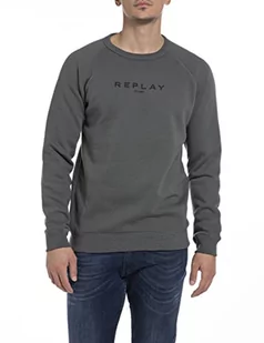 Replay Bluza męska, 596 zimny szary, XL - Bluzy męskie - miniaturka - grafika 1