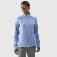 Bluzy sportowe damskie - Bluza Polarowa Damska 4F Polar Błękitny W23TFLEF146-32S - miniaturka - grafika 1
