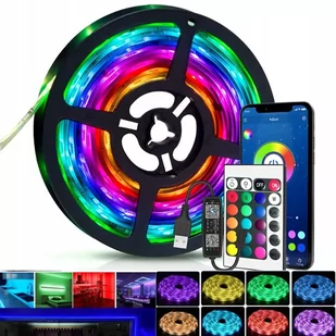 TAŚMA LED RGB 5050 5m BLUETOOTH Aplikacja USB 3823 - Baterie i akcesoria - miniaturka - grafika 1
