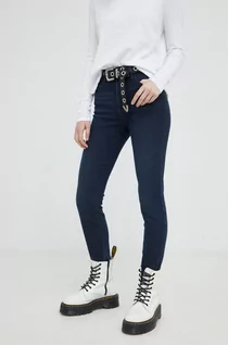 Spodnie damskie - Wrangler jeansy High Rise Skinny Ink Spill damskie high waist - grafika 1