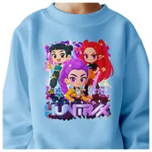 Bluzy dla dziewczynek - BLUZA DZIECIĘCA KPOP DEMON HUNTERS HUNTRIX 110-116 BAWEŁNIANA JAKOŚĆ - miniaturka - grafika 1