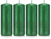 Świece - Świece ozdobne zielone walec kokon 10/4 zestaw 4 - miniaturka - grafika 1