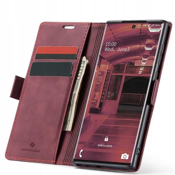 Eleganckie etui z klapką portfel kieszonka pokrowiec do Galaxy Note 20 Ultr
