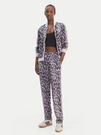 Dresy damskie - adidas Dres Essentials 3-Stripes Animal KB8935 Fioletowy Regular Fit - miniaturka - grafika 1