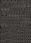 Zestawy piśmiennicze - Litery i cyfry samoprzylepne czarne 6cm arkusz 250 znaków - miniaturka - grafika 1