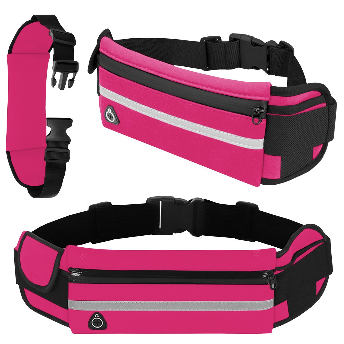 Etui sportowe na pas nerka na telefon do biegania (Różowe)