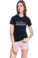 Koszulki i topy damskie - DAMSKI T-SHIRT LEE ESSENTIAL SLIM TEE BLACK L41HEP01 112108959 - Lee - miniaturka - grafika 1