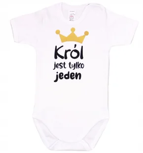 BODY NAPIS KR nadruk KRÓL JEST TYLKO JEDEN r 80 KLEKLE - Body dla niemowląt - miniaturka - grafika 1