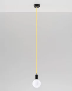 Sollux Lighting Lampa Wisząca Edison żółta - SL.0153 - Lampy sufitowe - miniaturka - grafika 1
