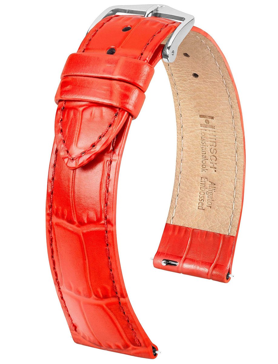 Skórzany wodoodporny pasek do zegarka 20 mm HIRSCH Louisianalook L 03427020-2-20