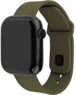 Akcesoria do smartwatchy - Fixed Silikonowy pasek Silicone Strap do Apple Watch 44/45/46/49 mm, oliwkowy - miniaturka - grafika 1