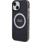 Etui i futerały do telefonów - Audi IML Big Logo MagSafe Case iPhone 15 / 14 / 13 6.1" czarny/black hardcase AU-IMLMIP15-Q5/D2-BK - miniaturka - grafika 1