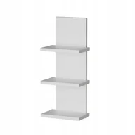Półki do salonu - Półka wisząca ścienna panel 3 półki mocowanie niewidoczne 60 cm biała mat - miniaturka - grafika 1