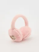 Czapki dla dzieci - Reserved - Puszyste nauszniki Pusheen - brudny róż - miniaturka - grafika 1