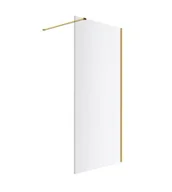 Kabiny prysznicowe - Kabina pryszniocowa Excellent Vidoq 90x200 walk-in złoty szczotkowany transparentne KAEX.1506.900.LP.GB - miniaturka - grafika 1