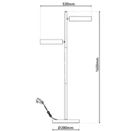 Lampy stojące - Näve Lampa stojąca LED Tessa czarna/beżowa 165 cm Touchdim CCT 2-punktowa. - miniaturka - grafika 1