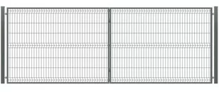 Zestaw Brama ogrodzeniowa panelowa dwuskrzydłowa antracyt, 150x400 cm, kompletna - Bramy garażowe - miniaturka - grafika 1
