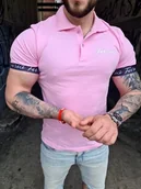Koszulki męskie - Koszulka męska polo różowa Furia - miniaturka - grafika 1