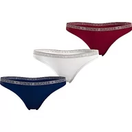 Majtki damskie - Tommy Hilfiger Koronkowe stringi 3P (rozmiar zewnętrzny), Des Sky/Biały/Rouge, M - miniaturka - grafika 1