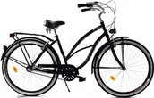 Rowery - Dallas Bike Rower Dallas Cruiser 28" 3spd Lady Alu - czarny - miniaturka - grafika 1