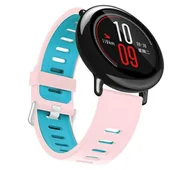 Akcesoria do zegarków - Beline do Watch 20mm Double Color Silicone uniwersalny (różowo-niebieski) - miniaturka - grafika 1