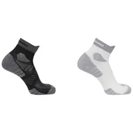 Skarpetki męskie - Skarpetki Salomon Aero Ankle 2-Pack Rozmiar skarpet: 45-47 / Kolor: czarny/biały - miniaturka - grafika 1