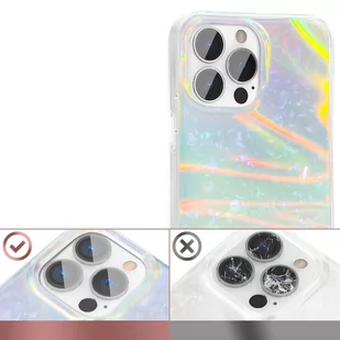Kingxbar Shell Series luksusowe eleganckie etui na iPhone 13 Pro perłowy-miętowy - Etui i futerały do telefonów - miniaturka - grafika 4