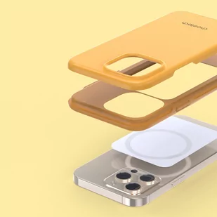 Choetech MFM Anti-drop case etui Made For MagSafe do iPhone 13 Pro pomarańczowy (PC0113-MFM-YE) - Etui i futerały do telefonów - miniaturka - grafika 10