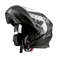 Kaski motocyklowe - WESTT Torque X Integralny kask motocyklowy, z klapką, odporny na uderzenia, integralny kask dla mężczyzn i kobiet, certyfikat ECE, Czarny, M (57-58cm) - miniaturka - grafika 1