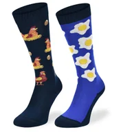 Skarpetki męskie - Comodo, Podkolanówki Jeździeckie, Kura i Jajka, rozmiar M (39-42) - miniaturka - grafika 1