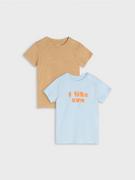 Pajacyki dla niemowląt - Sinsay - Koszulki 2 pack - błękitny - miniaturka - grafika 1