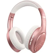 Słuchawki - POWERLOCUS P19 Różowo-złoty - miniaturka - grafika 1
