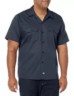Koszule męskie - Dickies Męska koszula robocza z krótkim rękawem Flex Slim Fit Guzik, Grafitowy, M - miniaturka - grafika 1