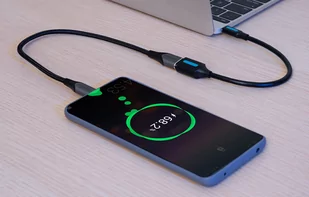 Adapter OTG USB-C 2.0 męski do USB-A żeński Vention CCSBB 0.15m (czarny) - Adaptery i przejściówki - miniaturka - grafika 2