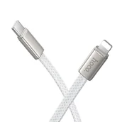 Kable USB - Kabel USB C do Lightning Hoco PD 30W 1 m płaski X125 biały - miniaturka - grafika 1