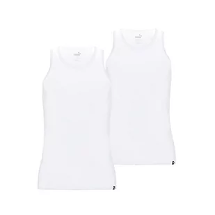PUMA Męski T-shirt Basic, biały, M - Koszulki męskie - miniaturka - grafika 1