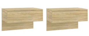 Komplet wiszących stolików nocnych dąb sonoma S6-D34 - Szafki nocne Komplet wiszących stolików nocnych dąb sonoma S6-D34 - Szafki nocne - miniaturka - grafika 1