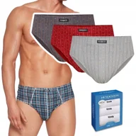 Majtki męskie - SLIPY 3-PAK męskie HENDERSON 1446 BAWEŁNA - r XL - miniaturka - grafika 1