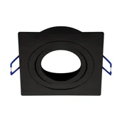 Oprawy, klosze i abażury - Ideus Sufitowa lampa wpuszczana Luba 04044 do sypialni czarna square - miniaturka - grafika 1