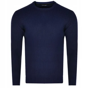 Sweter Męski GUESS Tobin W1YI98 JA911 Granatowy - Swetry męskie - miniaturka - grafika 1