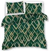 Pościel - Pościel Satynowa 160X200 Zielono-Złota 20182 - miniaturka - grafika 1