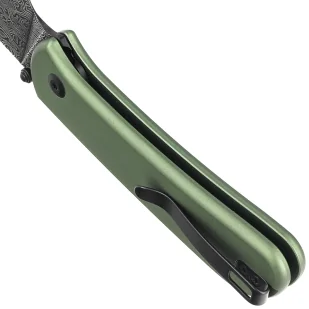 Nóż składany Civivi Qubit Green Aluminum, Black Damascus (C22030E-DS1) - Noże - miniaturka - grafika 5